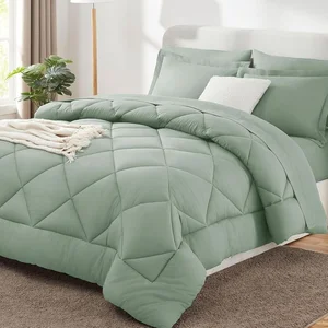 European and American Quilted Diamond-Shaped Comforter Hot-Selling Luxury Bedding Solid Color Breathable Polyester Filling Quilt