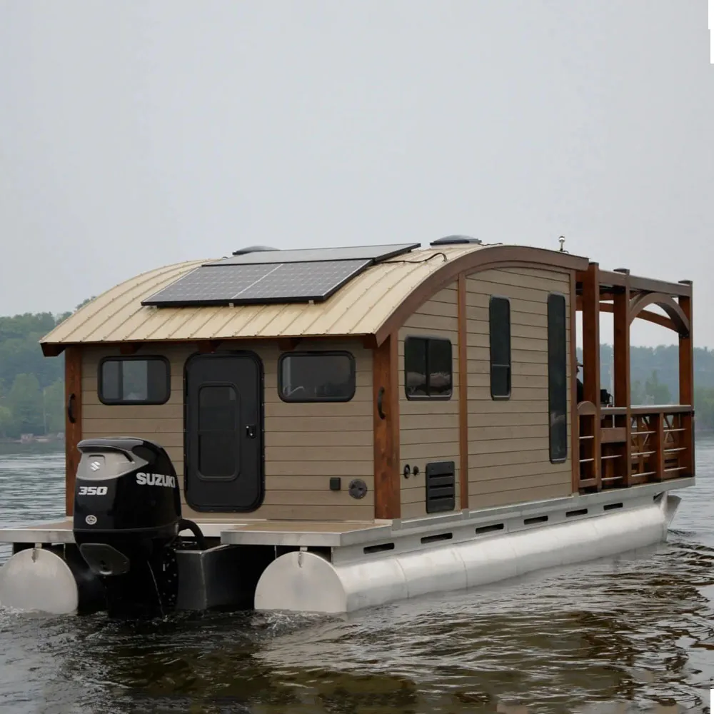 Ultimate Water Retreat Pontoon House And Houseboat Pontoon Boat ...