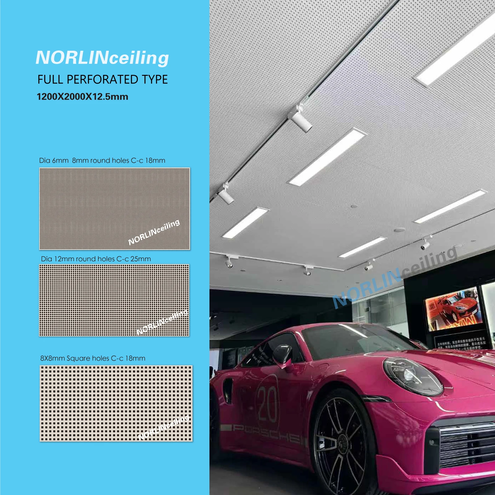 Ceilings for Suspended Ceiling Perforated Gypsum Board With Aoustical ...