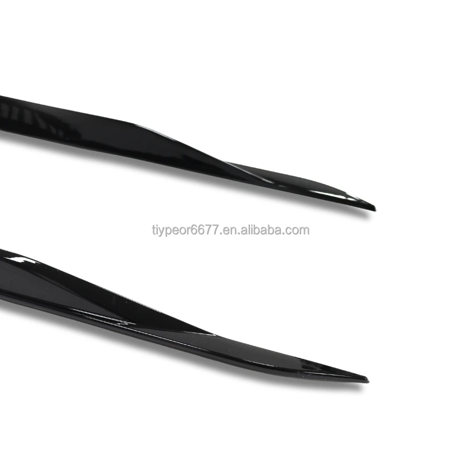product tiypeor glossy black decorative splitter side skirts lugs for bmw 5 series g60 2024   extension lip spoiler-6