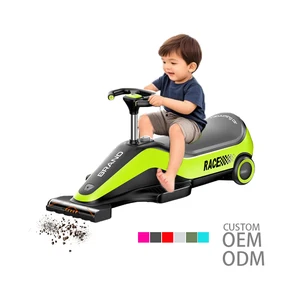 Kids Ride on Car Stroller 12v Battery Kids Toys Front Vacuum Cleaner Plastic New Product 2-4 Years Car Cleaning Adventure