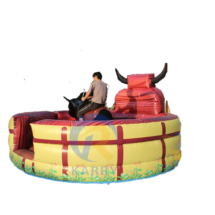 Hot Sale Rodeo Bull Ride Game Inflatable Mechanical Red Bull