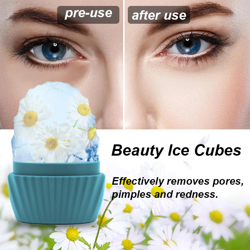Silicone Beauty Ice Box Makeup Tool Shell Facial Mask Ice Box Eye Massage Face Soothing Mold details