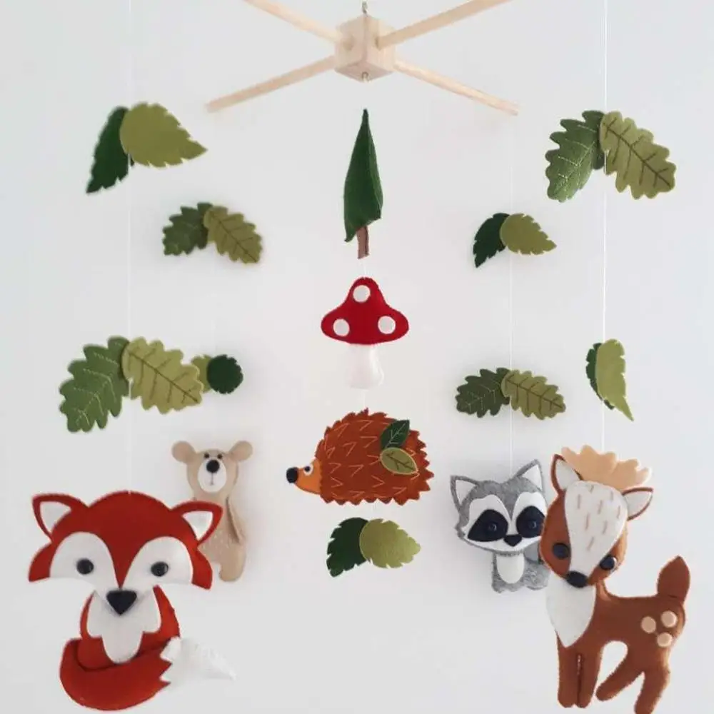 Войлочный Игрушечный мобильный телефон с животными на ощупь, детский подвесной мобильный телефон, игрушка для кровати, подарок для детей