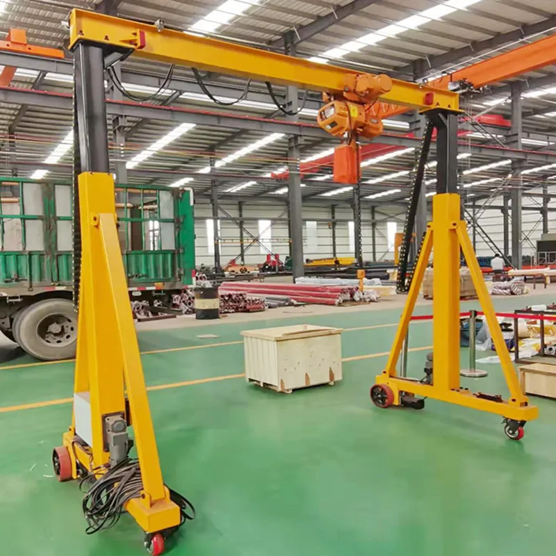 Mini Small Electric Mobile Gantry Crane 1 2 3 5 10 Ton Workshop Portal ...