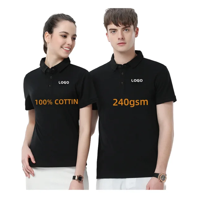 Custom 100% Cotton Embroidery Logo Polo Shirts Plain Golf Custom men for summer unisex Child Woman men printed polo shirt cotton