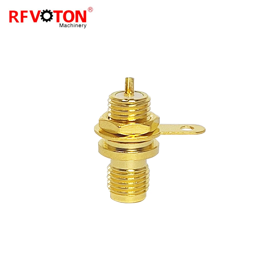 50ohm RF Sma Female Jack Solder Bulkhead Connecter Screw Coaxial Rf Connector Coaxial Connectors