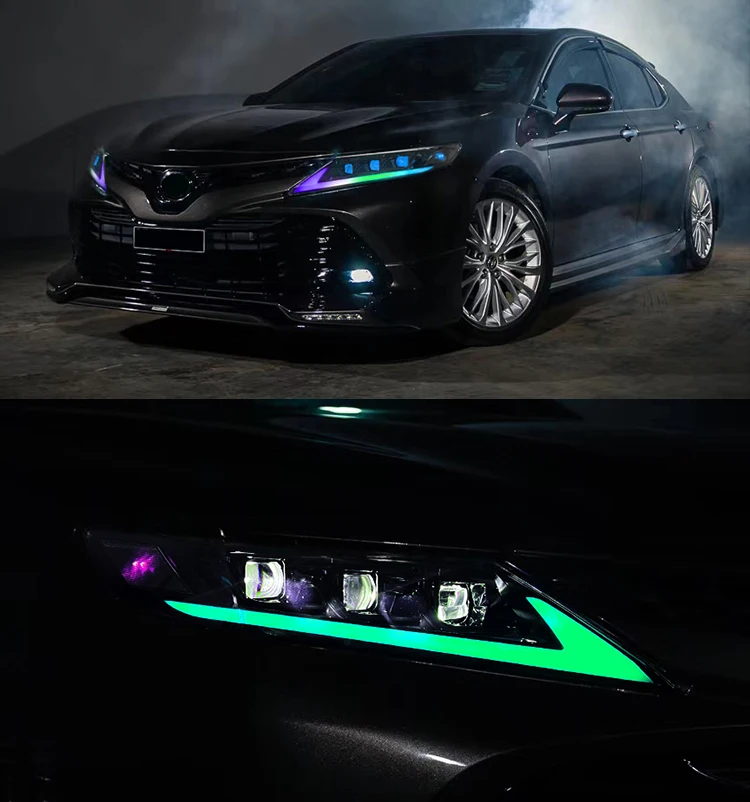 トヨタ カムリ 2018-2024用 RGBスタイル ヘッドランプ 25W LED 5500K