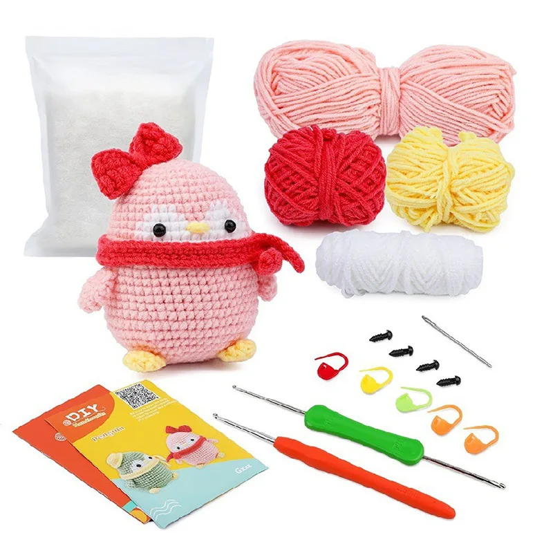 Beginner Crochet Kit Crochet Fish Turtle Octopus Starter Pack for Adults  Kids DIY Craft Material Pack Early Education Montessori