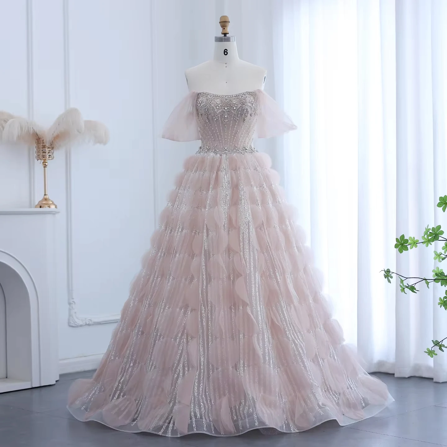 dress princess luxury woman Luxury Burgundy Strapless A-line Princess Floor length Prom Dresses