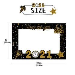 Новогодний баннер, реквизит для вечеринки, украшения для новогодней вечеринки 2021, реквизит для фотобудки