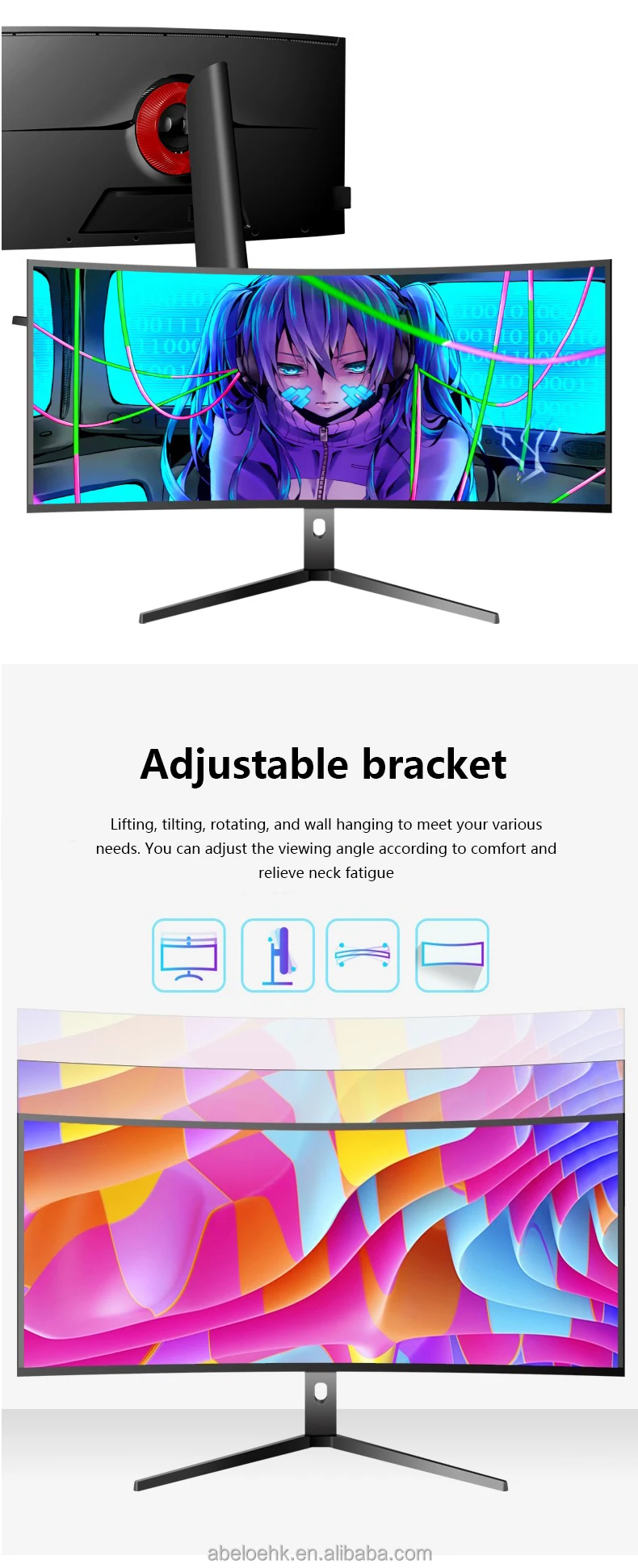 1ms Response Time Gaming Monitor - 5K 49 Inch Curved Display
