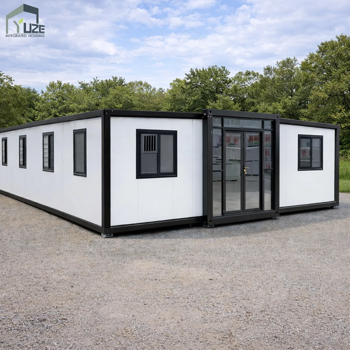 Hot Selling Customizable Large Size 40 ft Prefabricated Steel Expandable Container Living House 3Bedroom with Kitchen and Living