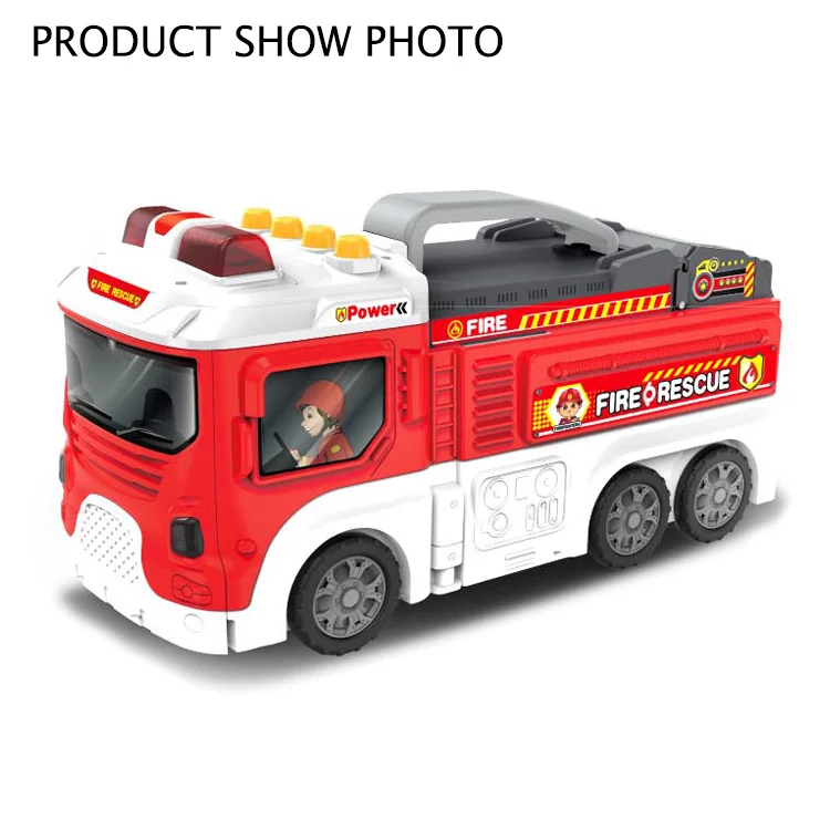 28pcs Fire Rescue Car Parking Garage-Kids DIY Assembly Fun Toy 