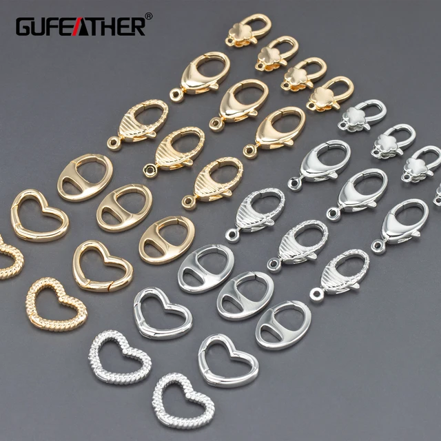 MA83   jewelry accessories,nickel free,18k gold plated,copper,hooks,jewelry making,clasp of bracelet necklace,10pcs/lot