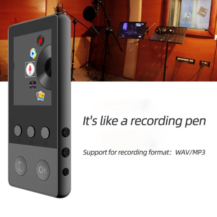 Best Quality M13 Support Recording , E-Book , TF Card 16GB High-Definition Noise Reduction Recorder Music MP4 Player