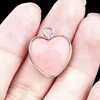 Pink crystal single pendant (Silver)