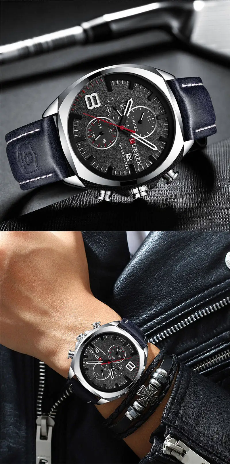 CURREN 8324 Sport Watch Men Top Brand Luxury Quartz Men's Chronograph Date Fashion Waterproof Wrist Watches Relogio Masculino