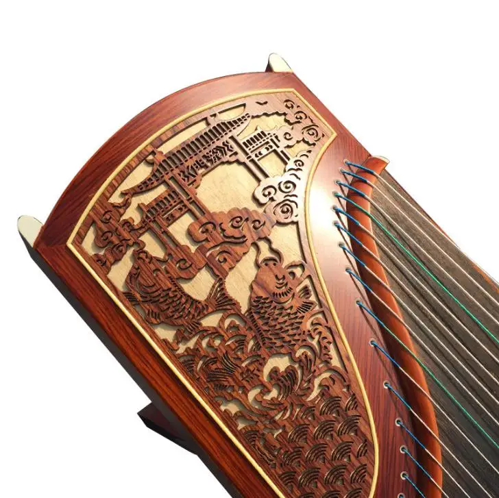 Traditional Guzheng Chinese Guzheng 21 Strings Zither Musical