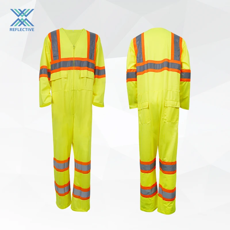 LX Customizable Reflective Safety Coverall New Design Overall Suit with Reflector for Work Safety Work Coverall Logo Support