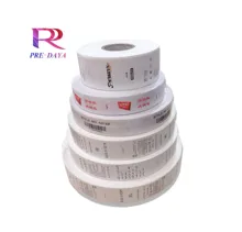 Customized Washable Polyester Tie Labels Printed Marks Washing Label for Clothing