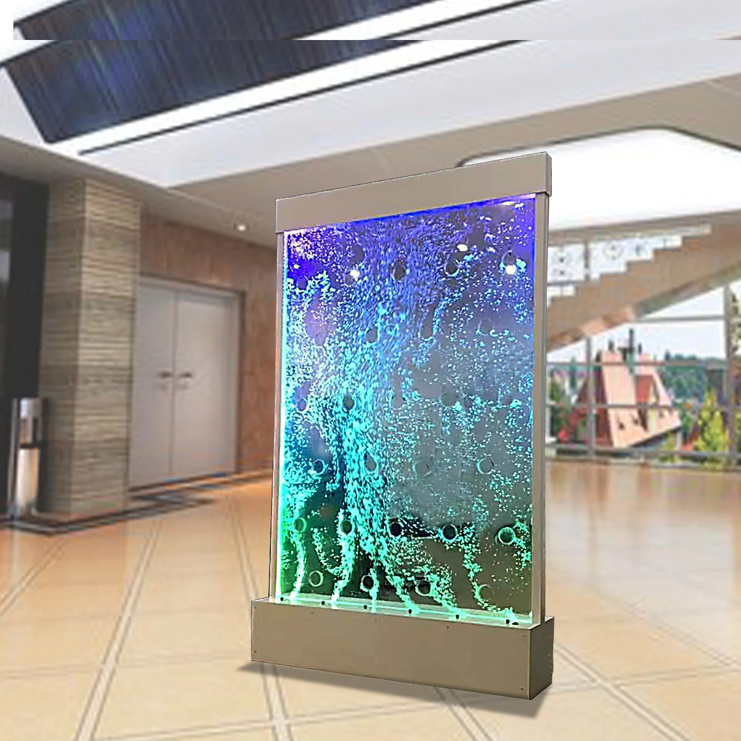 Decorations Restaurant Design Custom Led Dancing Water Bubble Swirl Wall Used As Dividers