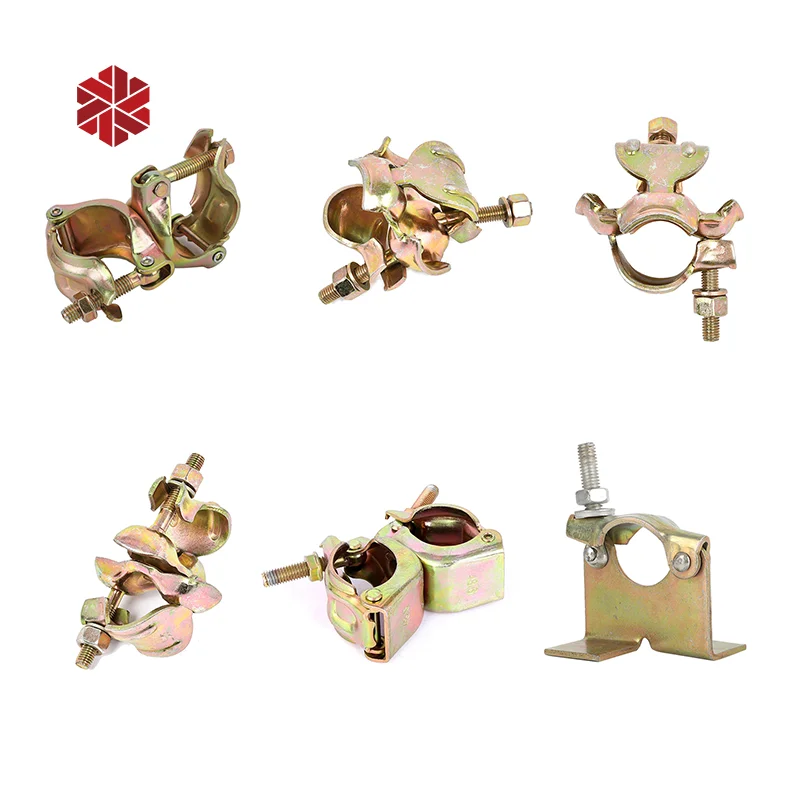 Scaffolding Clamp Coupler Pipe Connector Acoplamiento Types BS1139 EN74 Steel Swivel Forged Double Joint Pressed Sleeve Coupler