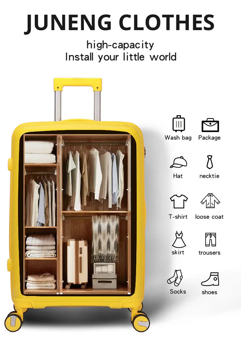 Zestaw bagażu z materiału PP wielobarwny, odporny na wstrząsy 1