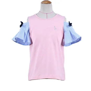 2024 Summer New Arrival Wholesale Favourable Price Short Sleeve Luxury Clothing T Shirt For Girls HZ-21GT-077