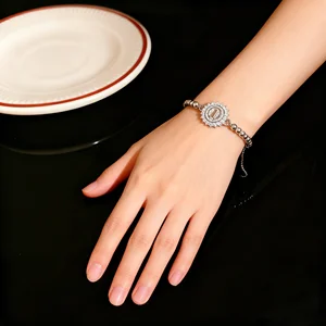 Wholesale Custom Women's Fashion Charm Bracelets Adjustable Tennis White Sun Zircon Bracelet Copper Brass Wedding Jewelry