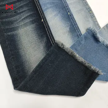 Knitted denim high bounce four-sided twill dress casual pants Vintage denim baby handmade diy comfort