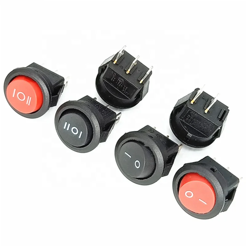 KCD1 Mini Round Rocker Switch SPST on OFF Marine Boat Rocker Mini ...