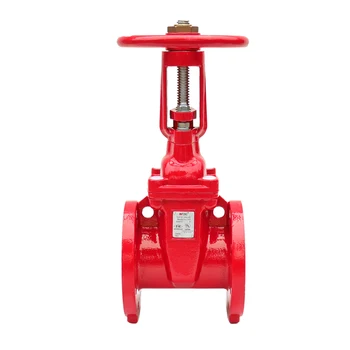 2" To 8" Manual Flanged Resilient Seat Gate Valve Ductile Cast Iron Fire Fighting Water Type Gate Valves