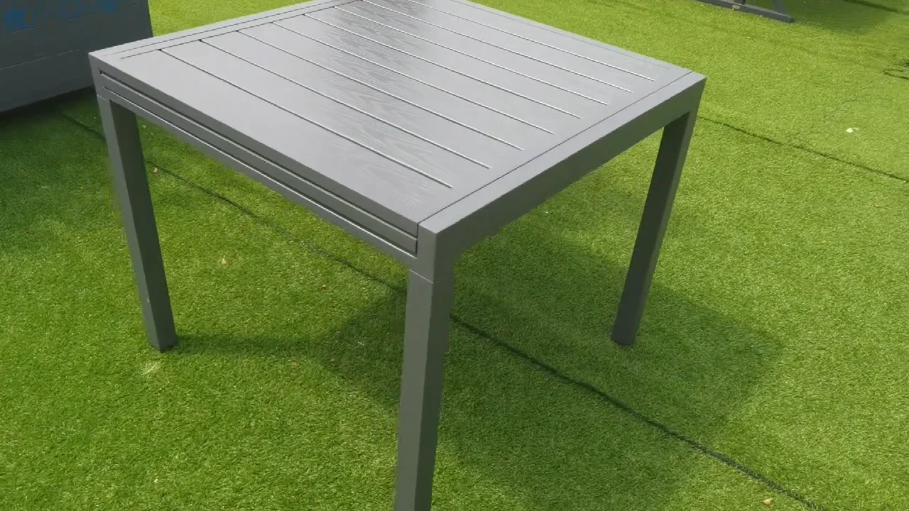 Wpc Tabletop 43x28 Inch WPC Aluminum Patio Table Seats 4-6 TLSUNNY Outdoor Dining ...
