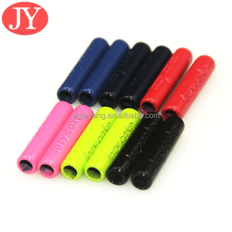Custom Polyester Rope With Metal Aglet Tipping Packing Gift Drawstring Cord Ends Shoelace Aglet logo Metal Tip