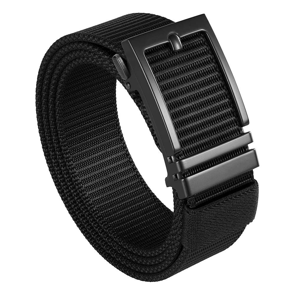 Wear-resistant Adjustable Training Ratchet Belt Durable Men Nylon Web Tactical Belt with Automatic Slide Buckle