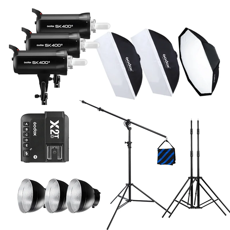 Godox SK400II 1200W プロ写真撮影用照明キット ソフトボックスと 