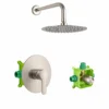 Brushed Nickel-Wall mounted-Round