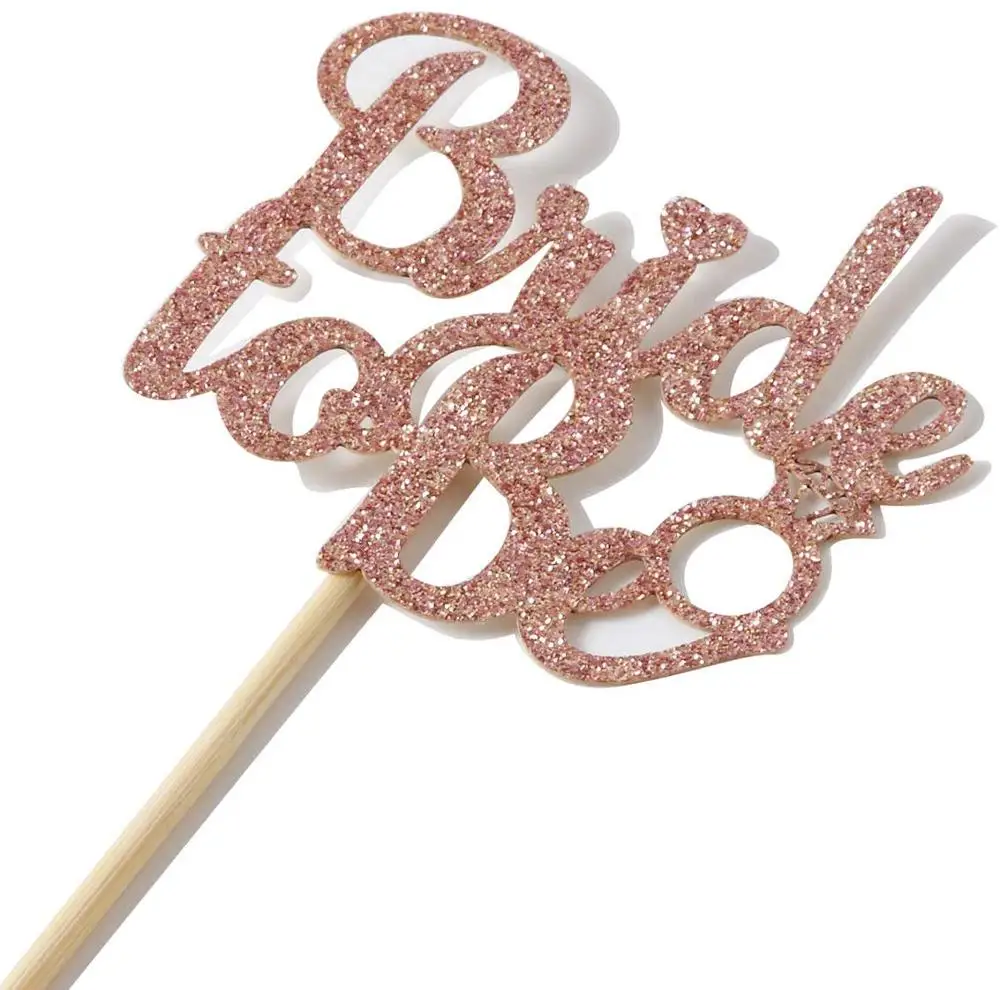 Оптовая продажа, блестящее кольцо из розового золота с бриллиантами, свадебное платье, топпер для капкейков, для невесты, для помолвки, свадьбы, девичника