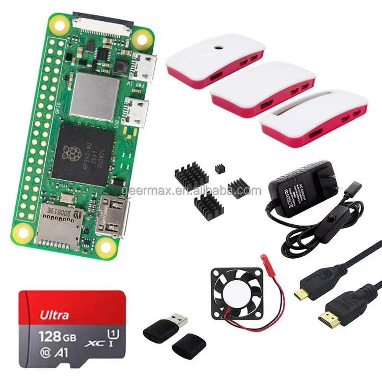 Raspberry Pi Zero 2 W Power Supply Development Boards Fan Heatsinks ...