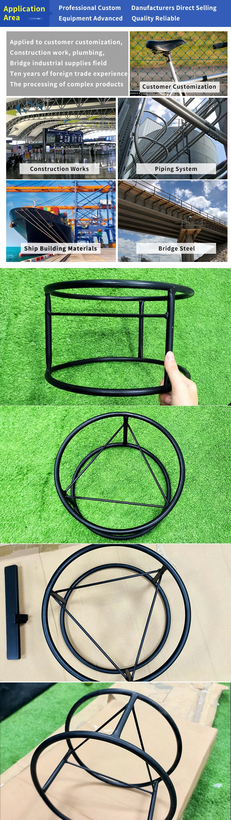 product oem custom sandblasted stainless steel tube laser cutting forming bending frame sheet metal fabrication customized by custom-4