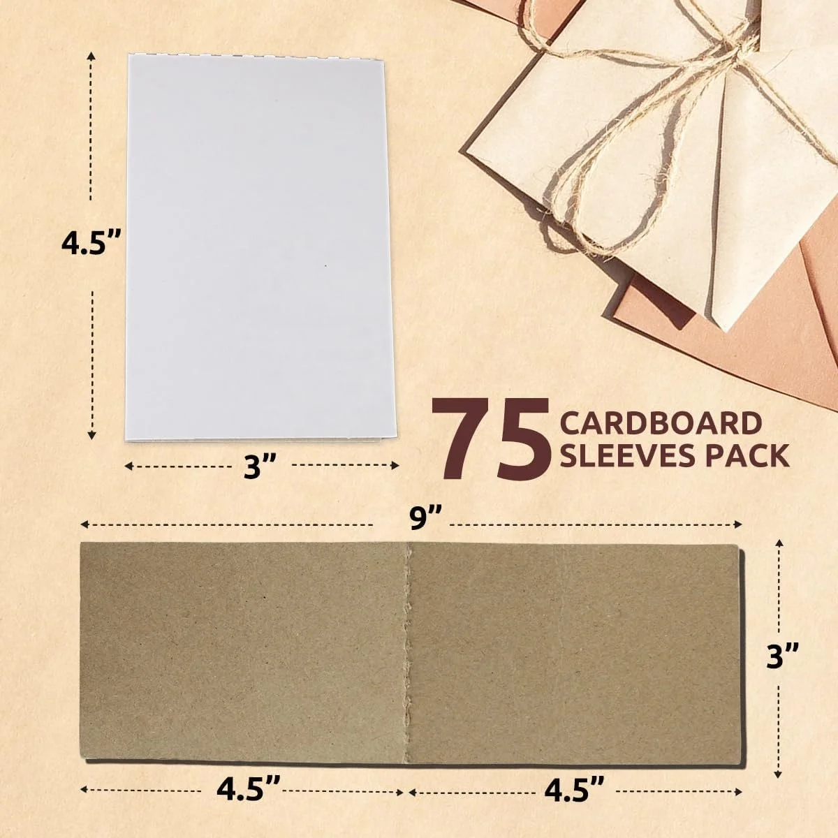 Custom 3 X 4.5Inch Paper Cardboard Sleeves Vending Machine Trading Card  Shipping Protector for Sports Gaming Cards
