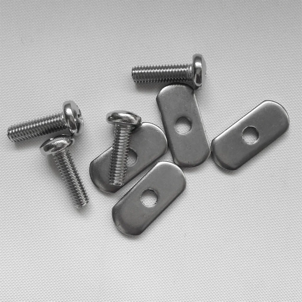 4 Sets Durable Stainless Steel Screws & Nuts Hardware for Kayak Track/ RaCLD 