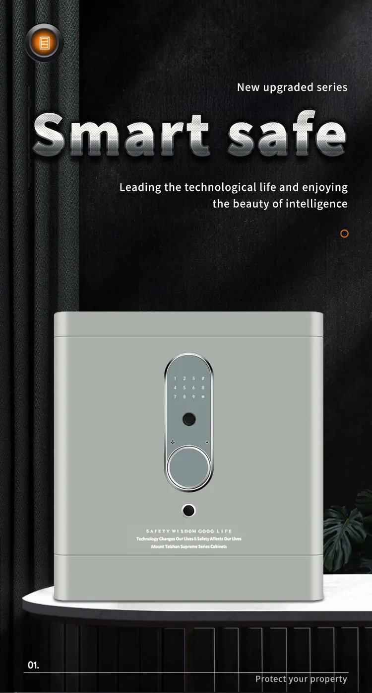 CEQSAFE All Steel Fingerprint Password Remote TUYA APP WIFI Safe Large Anti-theft Safe for Home and Office Use factory