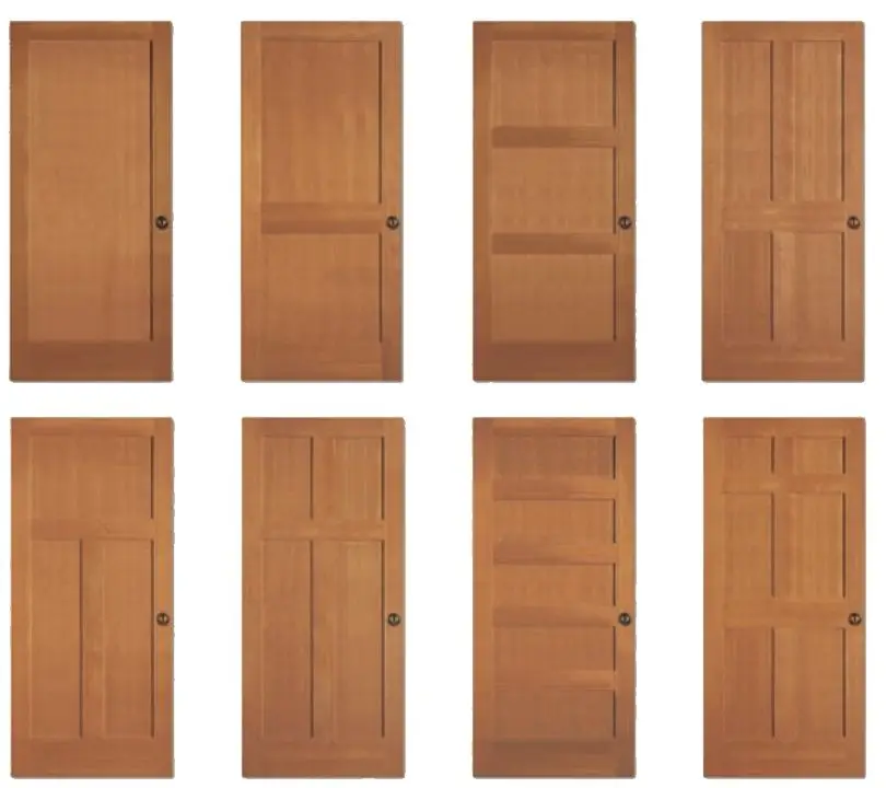 Minglei China Manufacturer MDF Wooden Door with Groove Design White Primed Shaker Doors manufacture