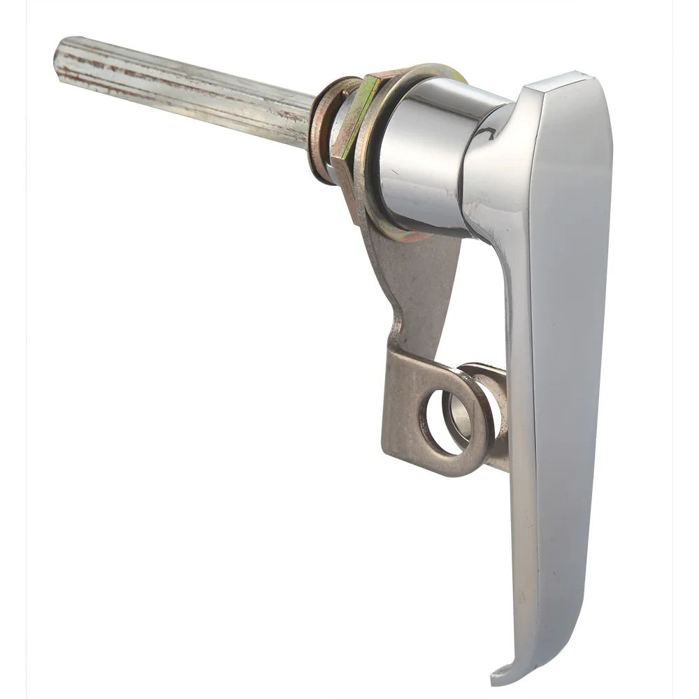 Custom Logo Garage Door Lock Cabinet Door Handle Lock Zinc Alloy Padlockable L Handle Lock With Padlock