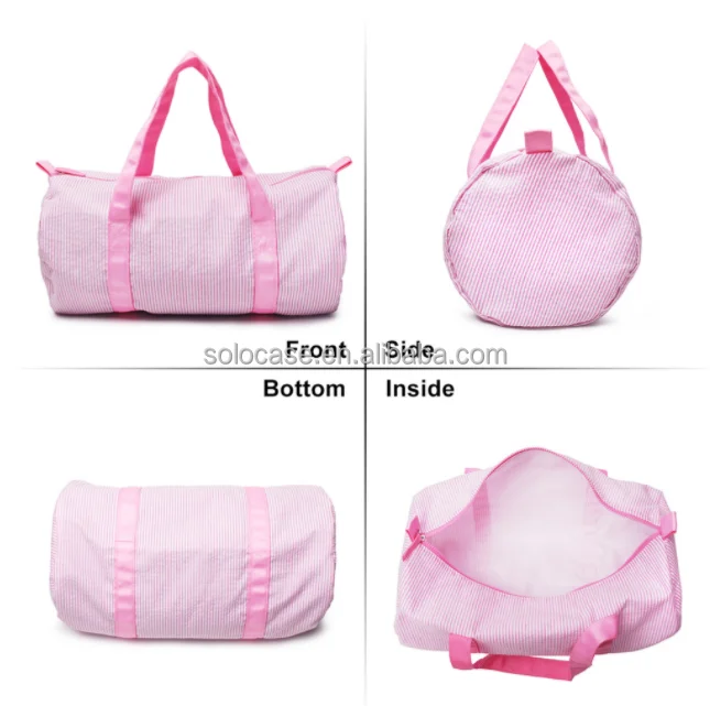 Seersucker Travel Duffle Bag