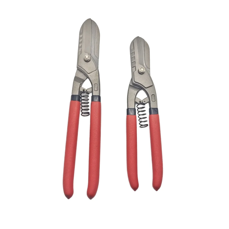 Professional Industrial Grade Tin Snips Smooth-Edge Aviation Sheet Shears with Steel and Rubber Handles