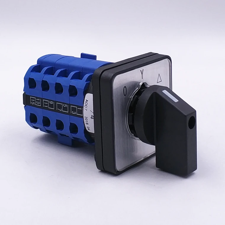 4-Speed 4-Section Universal Change-Over Switch LW26-20 Reverse Dual Power Rotary Switch Two-Wire Voltage Rotating Switch