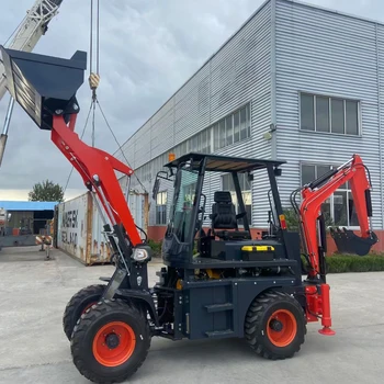 YESBETTER WZ10-15 3 Ton Mini Backhoe Loaders 4WD Four Wheel Backhoe Excavator Digger Shovel Retroexcavadora JCB Style